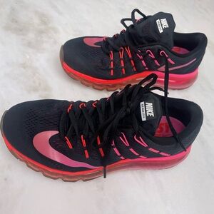 Nike Air Max 2016 Women's Black and Pink Athletic Shoes